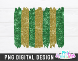 Green and Gold Brush Strokes | PNG Sublimation File