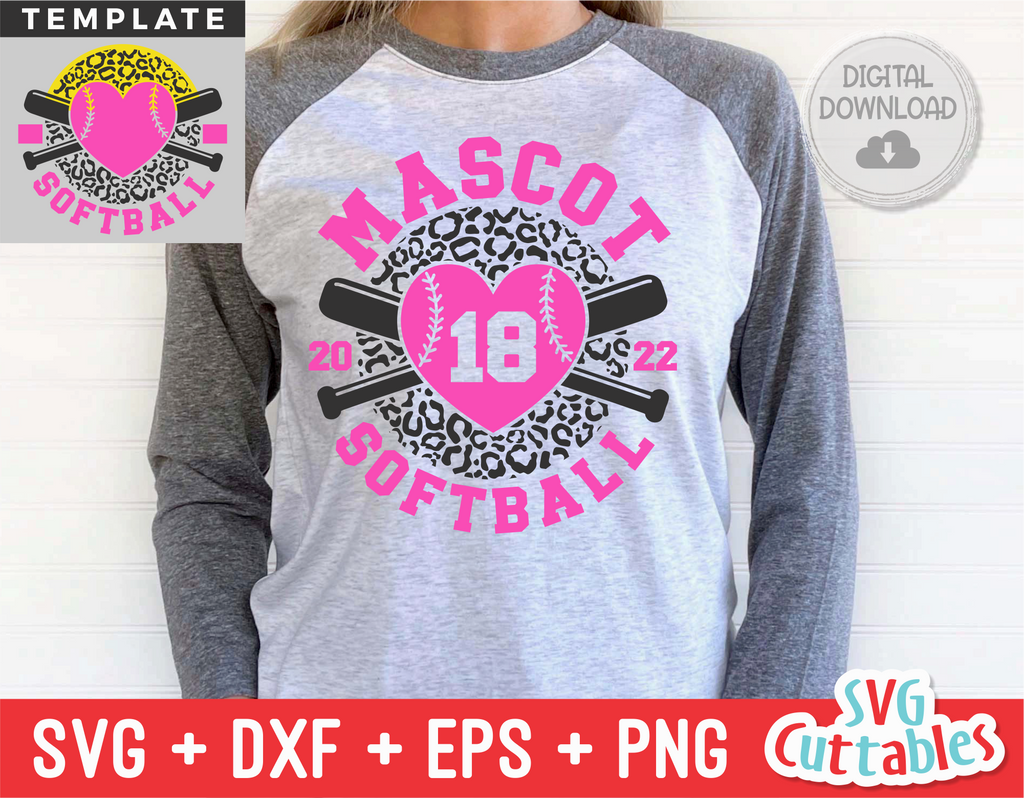 Softball Template 0035 | SVG Cut File