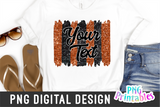 Orange and Black Brush Strokes | PNG Sublimation File