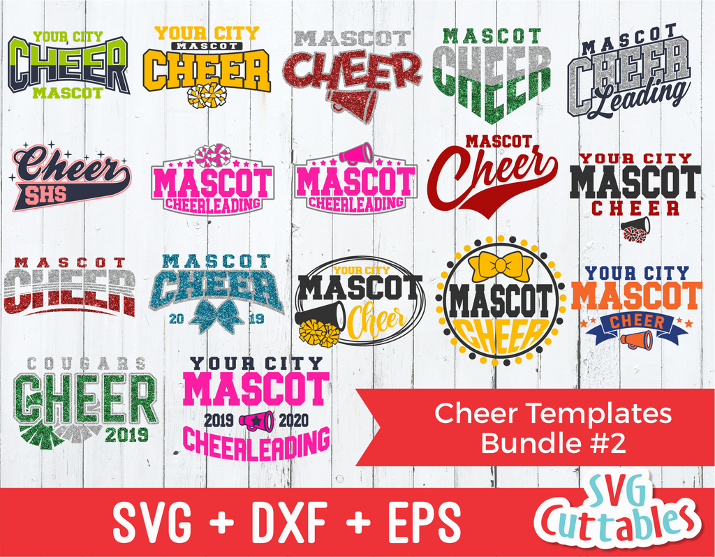 Cheer Template Bundle 2 | SVG Cut File