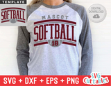Softball Template 0036 | SVG Cut File