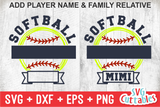Softball Template 0037 | SVG Cut File