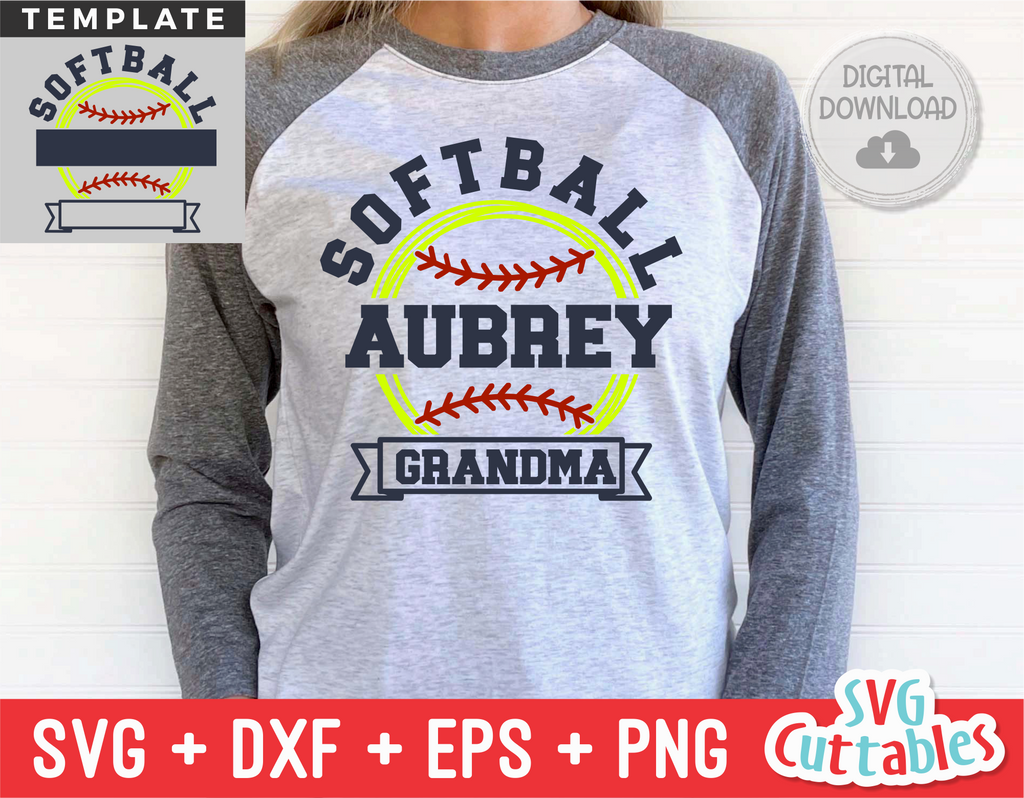 Softball Template 0037 | SVG Cut File