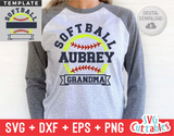 Softball Template 0037 | SVG Cut File