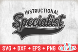 Instructional Specialist Swoosh | School SVG Cut File