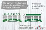 Drill Team Template 002 | SVG Cut File