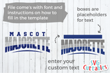 Majorette Template 003 | SVG Cut File