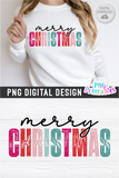 Merry Christmas Multi Color | Sublimation PNG