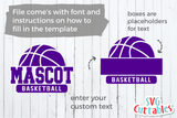 Basketball svg Template 003