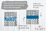 Swim Template 003 | SVG Cut File