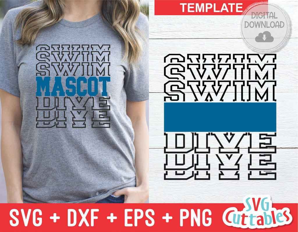 Swim Template 003 | SVG Cut File