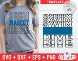 Swim Template 003 | SVG Cut File