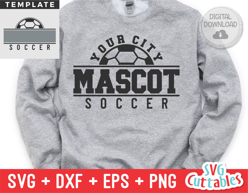 Soccer Template 0040 | SVG Cut File