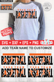 Basketball Template 0043 | SVG Cut File