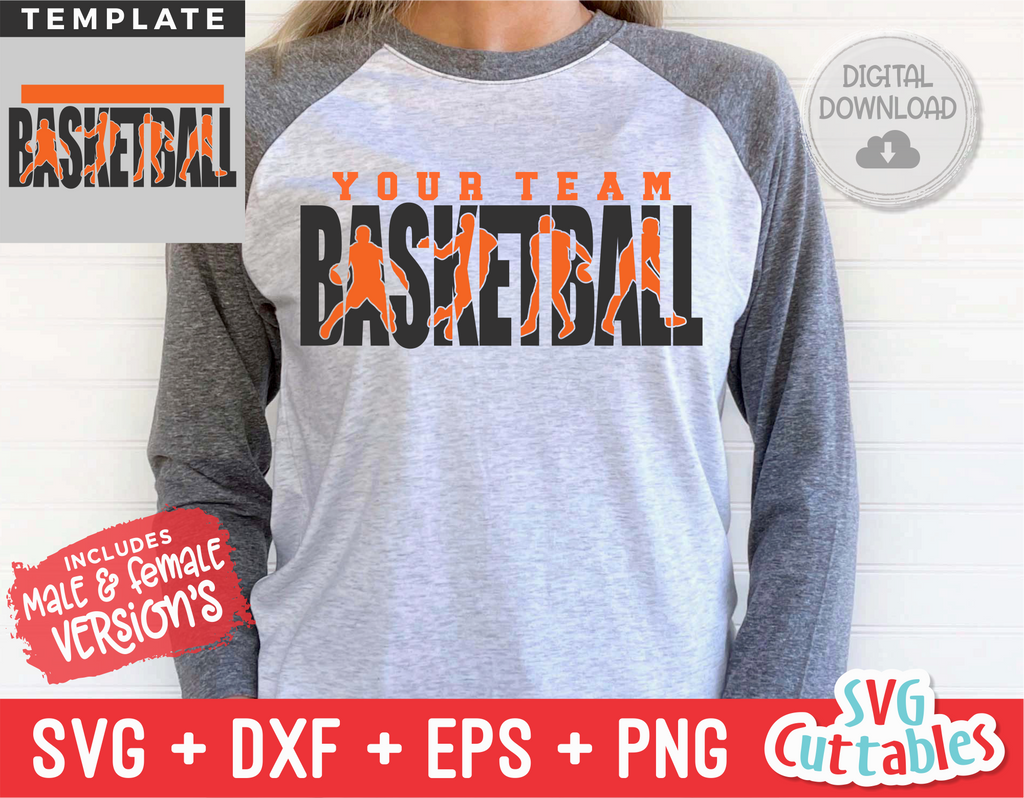 Basketball Template 0043 | SVG Cut File