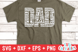 Dad Word Art | Father's Day | SVG Cut File