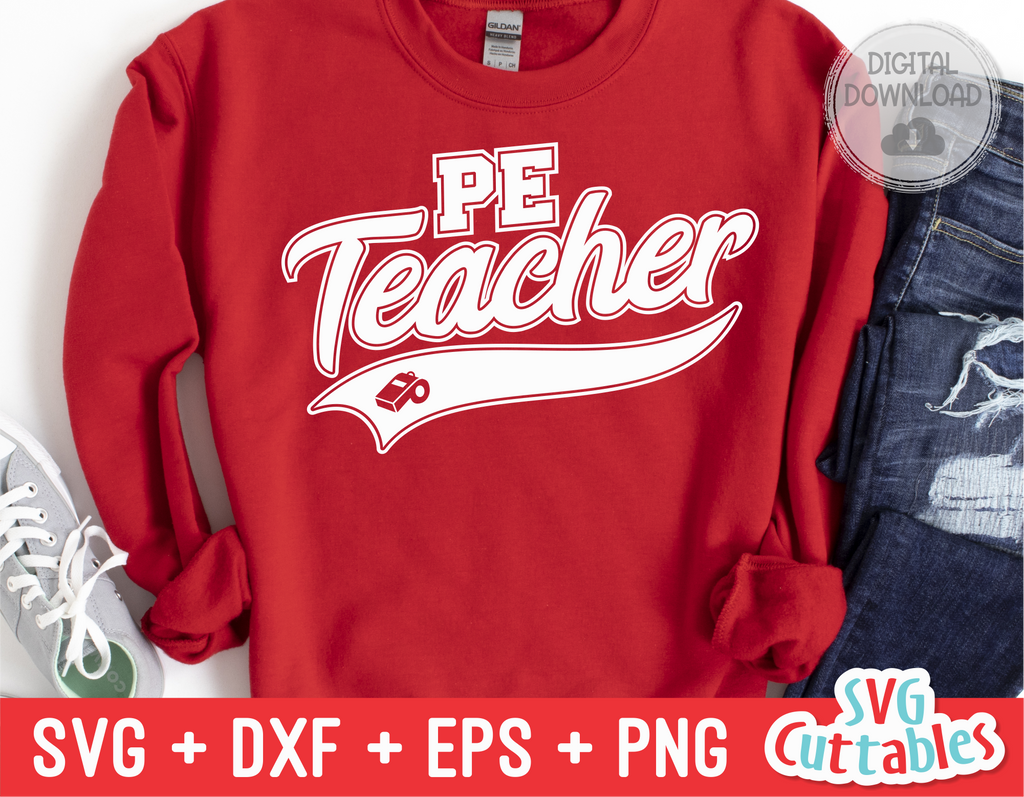 PE Teacher Swoosh | School SVG Cut File