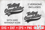 Testing Coordinator Swoosh | School SVG Cut File