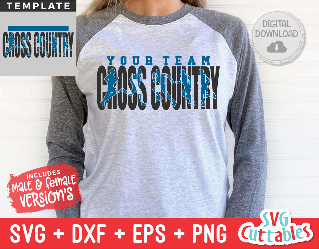 Cross Country Template 004 | SVG Cut File