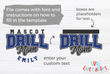 Drill Mom Template 004 | SVG Cut File