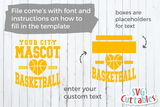 Basketball svg Template 004