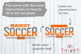 Soccer Template 004 | SVG Cut File