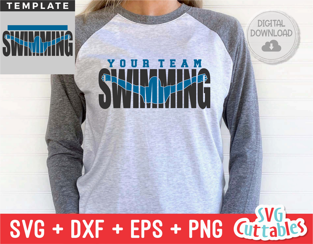 Swim Template 004 | SVG Cut File