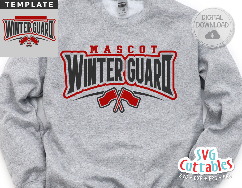 Winter Guard Template 004 | Color Guard SVG