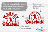 Baseball Template 0050 | SVG Cut File