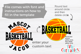 Basketball Template 0050 | SVG Cut File