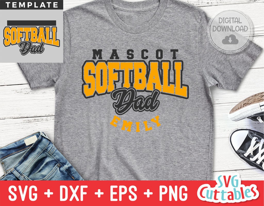 Softball Template 0050 | SVG Cut File