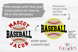 Baseball Template 0051 | SVG Cut File