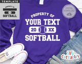 Softball Template 0051 | SVG Cut File