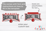 Basketball Template 0052 | SVG Cut File