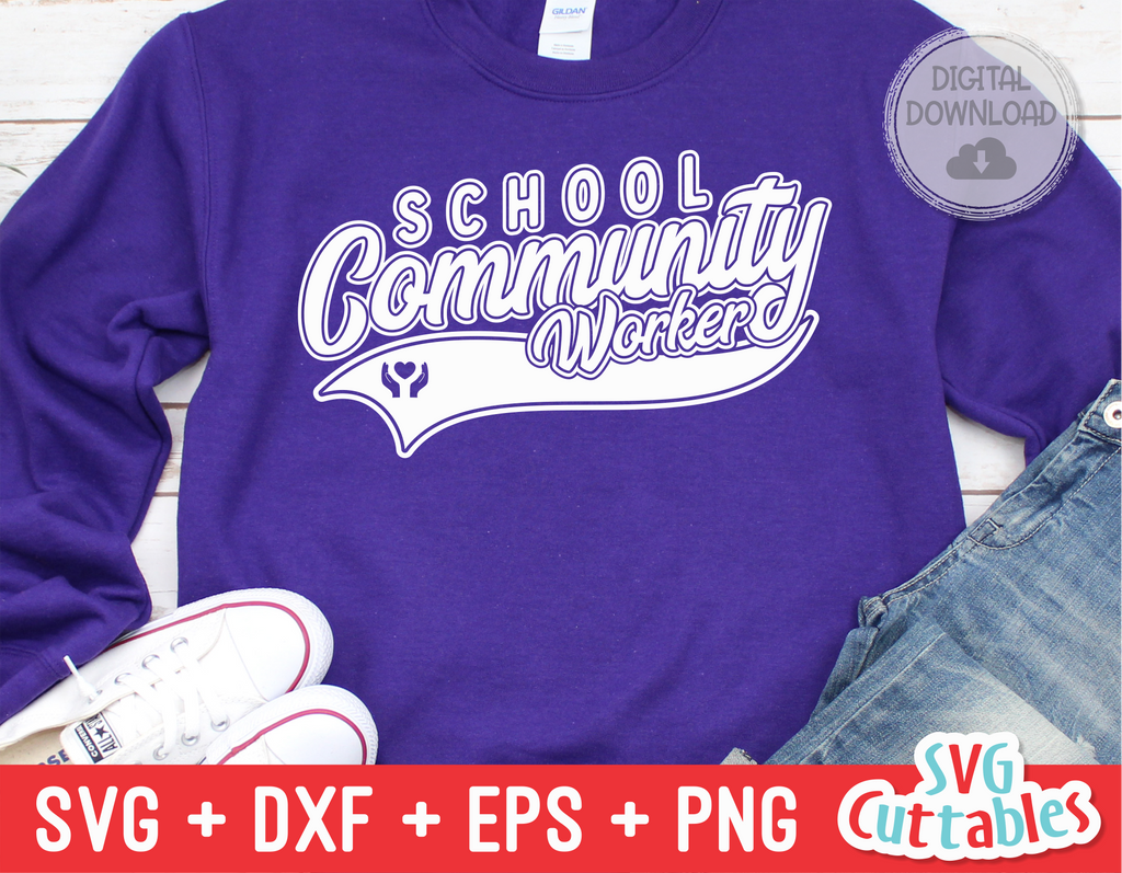 School Community Worker Swoosh | School SVG Cut File