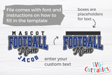 Football Template 0056 | SVG Cut File