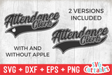 Attendance Clerk Swoosh | School SVG Cut File