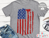 Distressed Flag | Firefighter | SVG Cut File