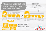 Swim Template 005 | SVG Cut File