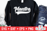 Maestra Swoosh | School SVG Cut File