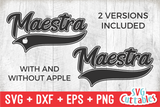 Maestra Swoosh | School SVG Cut File