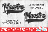 Maestro Swoosh | School SVG Cut File