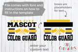 Color Guard Template 007 | SVG Cut File