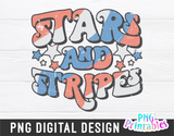 Stars And Stripes | Fourth of July | PNG Sublimation File