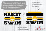 Swim Template 008 | SVG Cut File