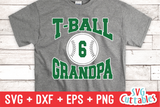 T-Ball Grandma Grandpa | SVG Cut File