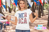 Merica | Fourth of July | PNG Sublimation File
