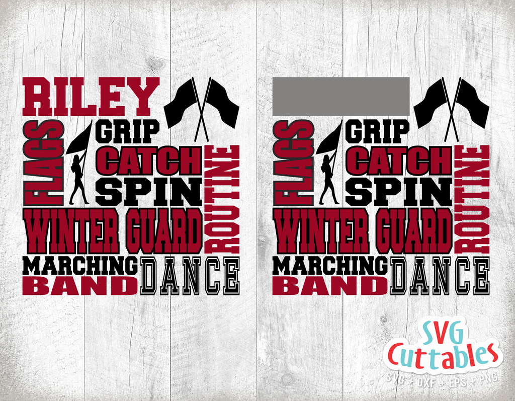 Winter Guard Subway Art | Color Guard SVG