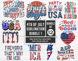 4th of July PNG Sublimation Bundle