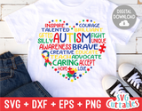 Autism Heart Subway Art  | SVG Cut File